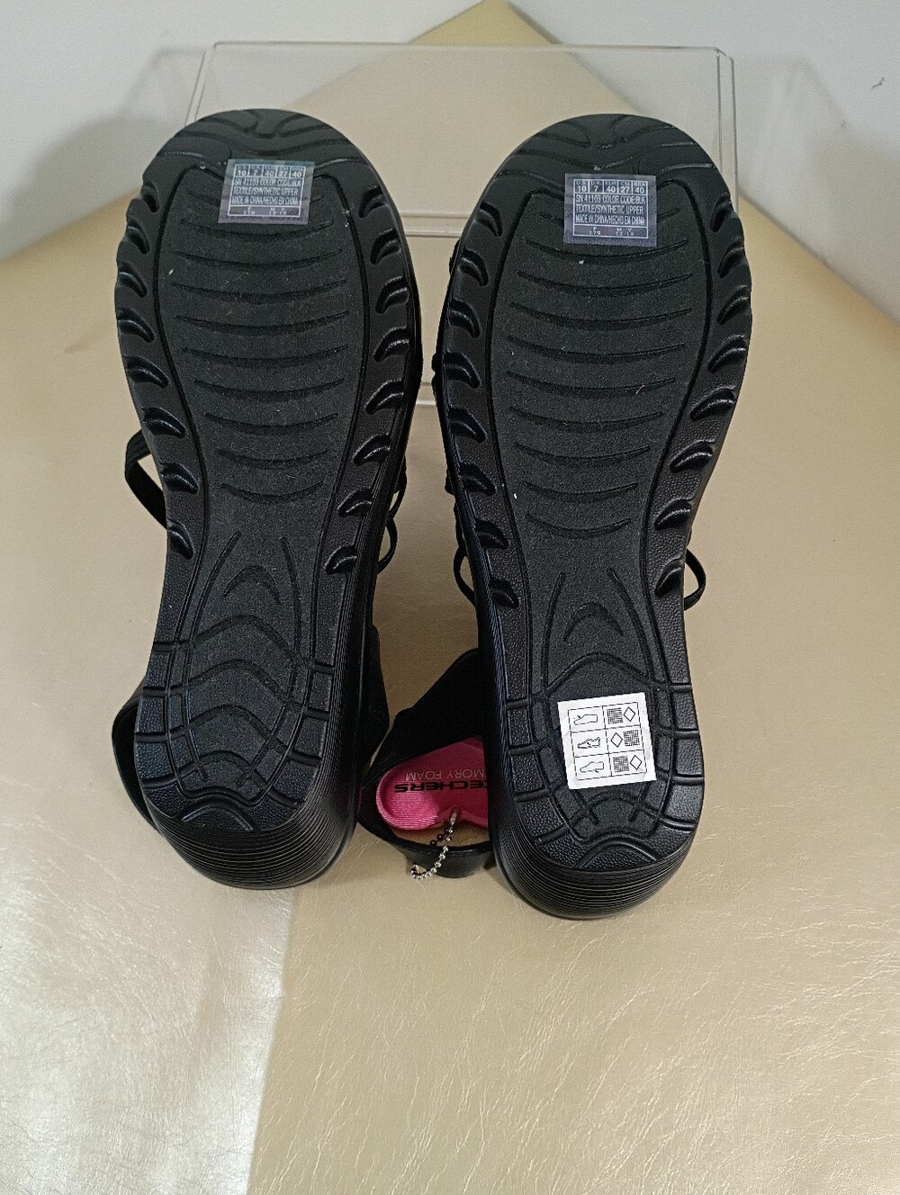 Skechers Women's SZ 10 Parallel-Crossed Wires-Multi Gore Slingback Sandal Black - Picture 4 of 9
